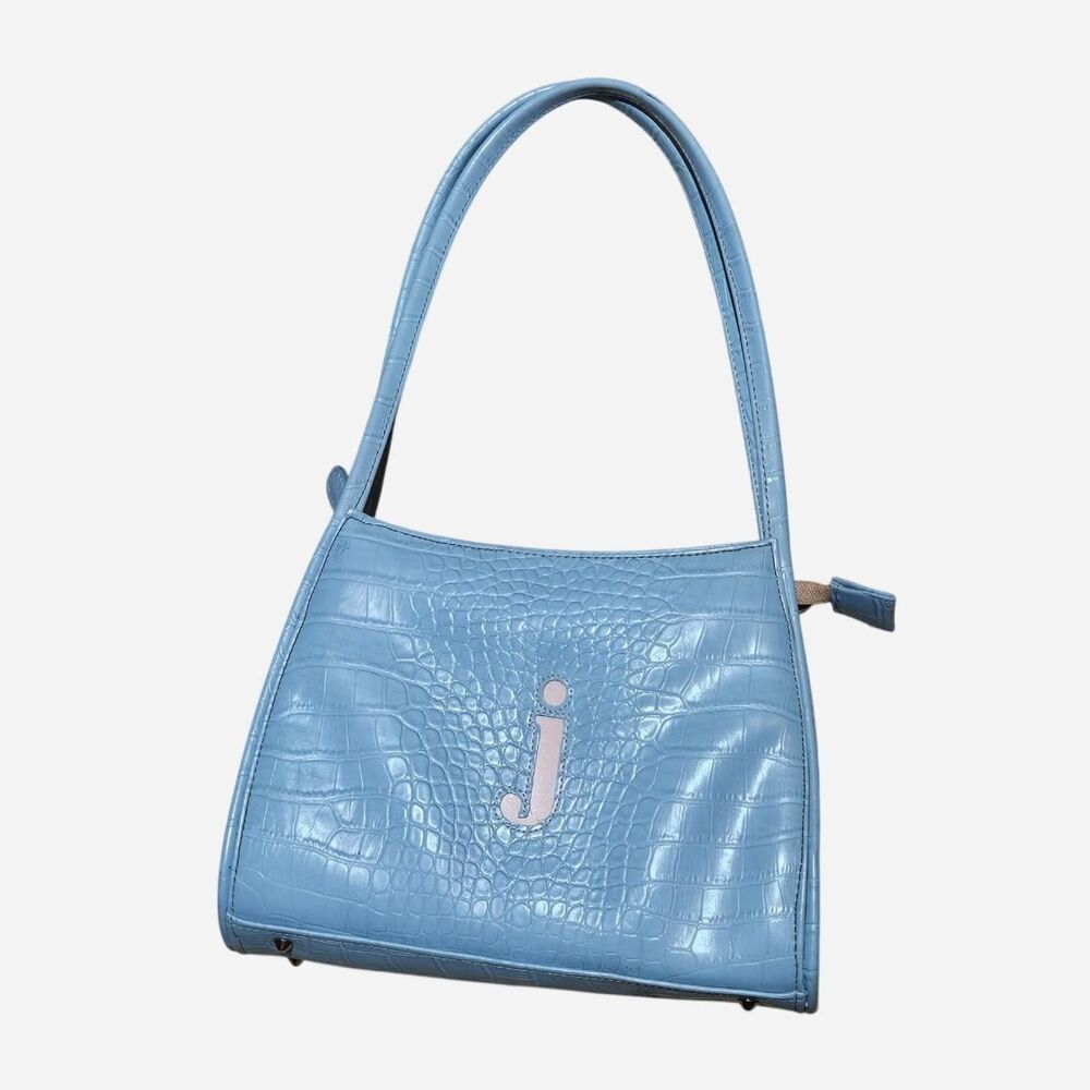 y2k preppy mcbling blue pink J initial shoulder bag